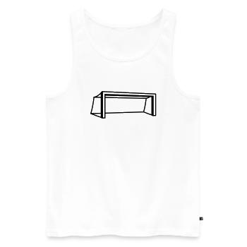 Soccer Goal Design - Men's Premium Organic Tank Top - white - Front - AI Model Male 178 light (178cm)