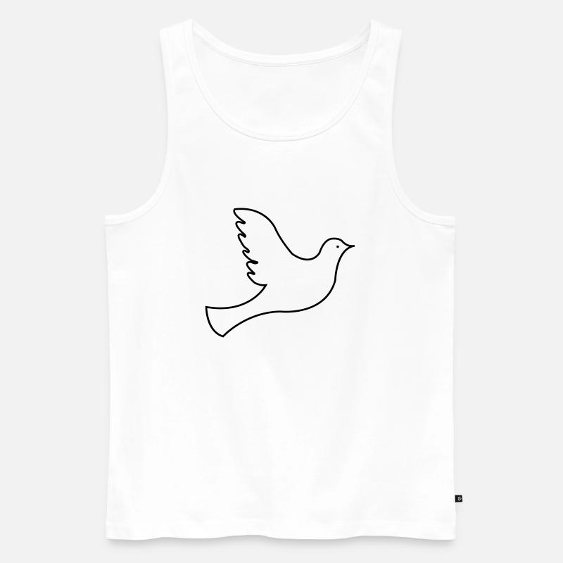 taube1 - Männer Premium Bio Tank Top - Weiß