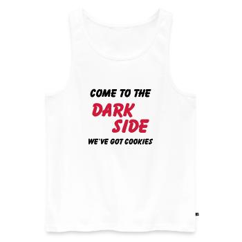 Come to the dark side...we've got cookies - Débardeur bio Premium Homme - blanc - Devant - Michal (187cm)