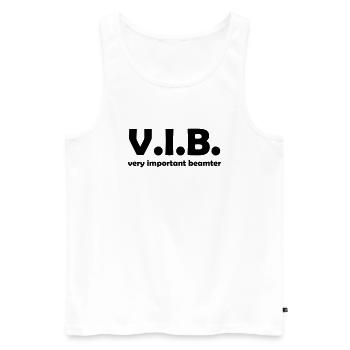 beamter - Männer Premium Bio Tank Top - Weiß - Vorne - AI Model Male 178 light (178cm)