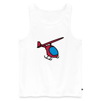Hélicoptère hélicoptère jouet enfant bébé - Débardeur bio Premium Homme - blanc - Devant - Michal (187cm)