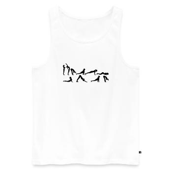 Yoga - Débardeur bio Premium Homme - blanc - Devant - Michal (187cm)