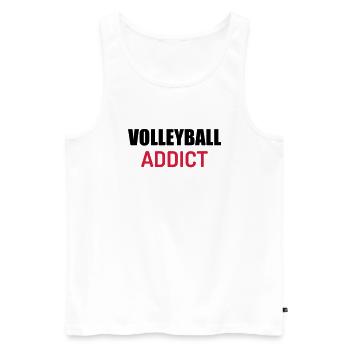 Volleyball - Volley Ball - Volley-Ball - Sport - Men's Premium Organic Tank Top - white - Front - Michal (187cm)