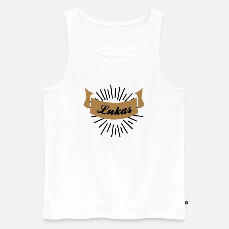 lukas - Männer Premium Bio Tank Top - Weiß