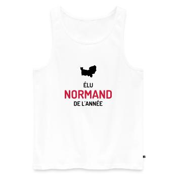 Normandie / Normand / Normande / France - Männer Premium Bio Tank Top - Weiß - Vorne - AI Model Male 178 light (178cm)