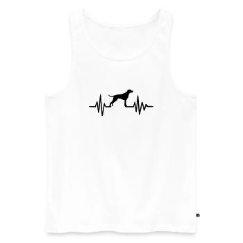English Pointer - Männer Premium Bio Tank Top - Weiß - Vorne - AI Model Male 178 light (178cm)