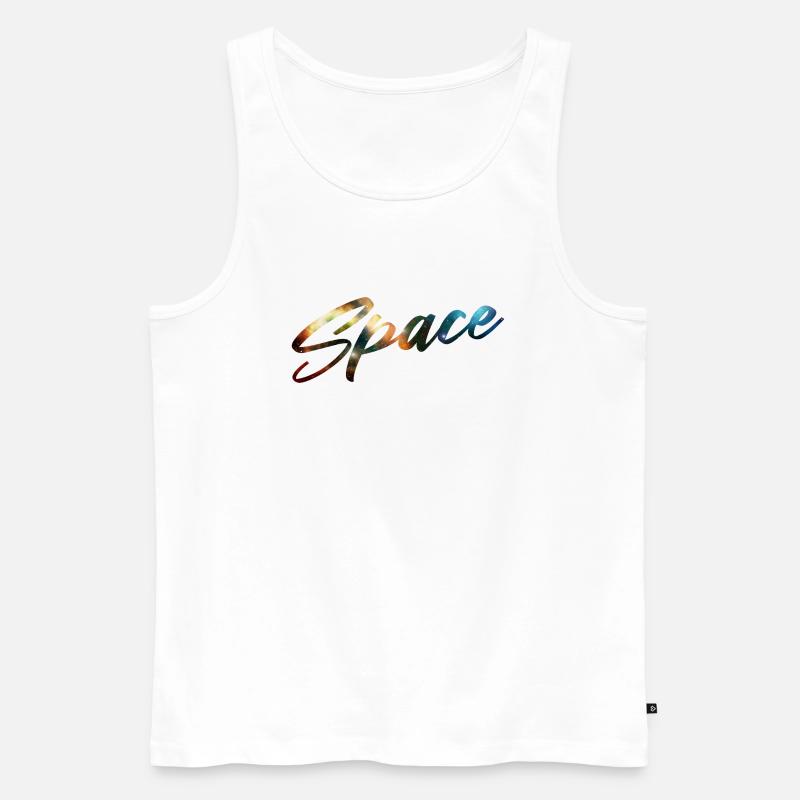 SPACE SPACE 2D - Männer Premium Bio Tank Top - Weiß