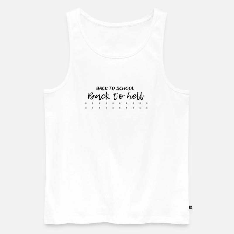 Zurück zur Schule - Männer Premium Bio Tank Top - Weiß