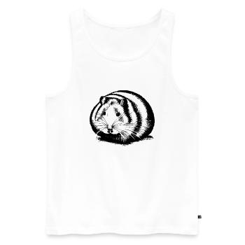 Hamster cute animal rodent animals funny pet 12 - Men's Premium Organic Tank Top - white - Front - Michal (187cm)