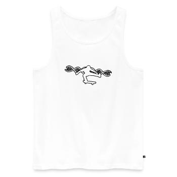 Skateboard Longboard Skater Skateboarding Skating - Débardeur bio Premium Homme - blanc - Devant - Michal (187cm)