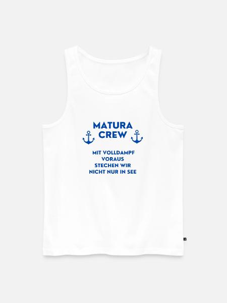 Matura Crew Volldampf - Männer Premium Bio Tank Top - Weiß