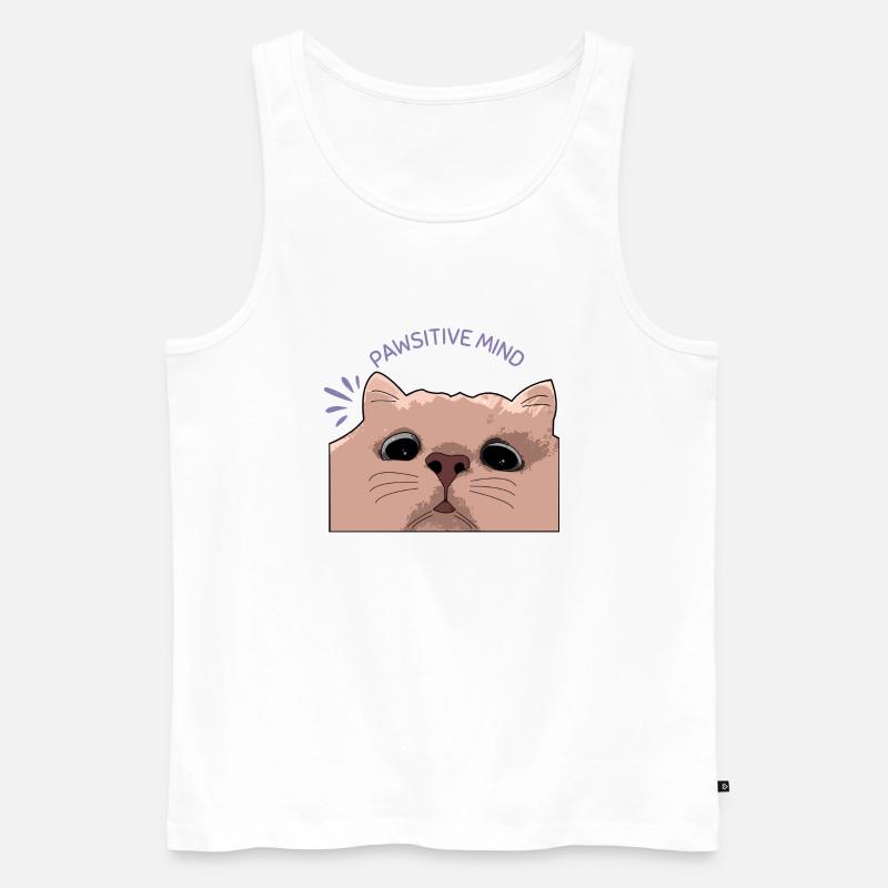 Pawsitive Mind - Männer Premium Bio Tank Top - Weiß