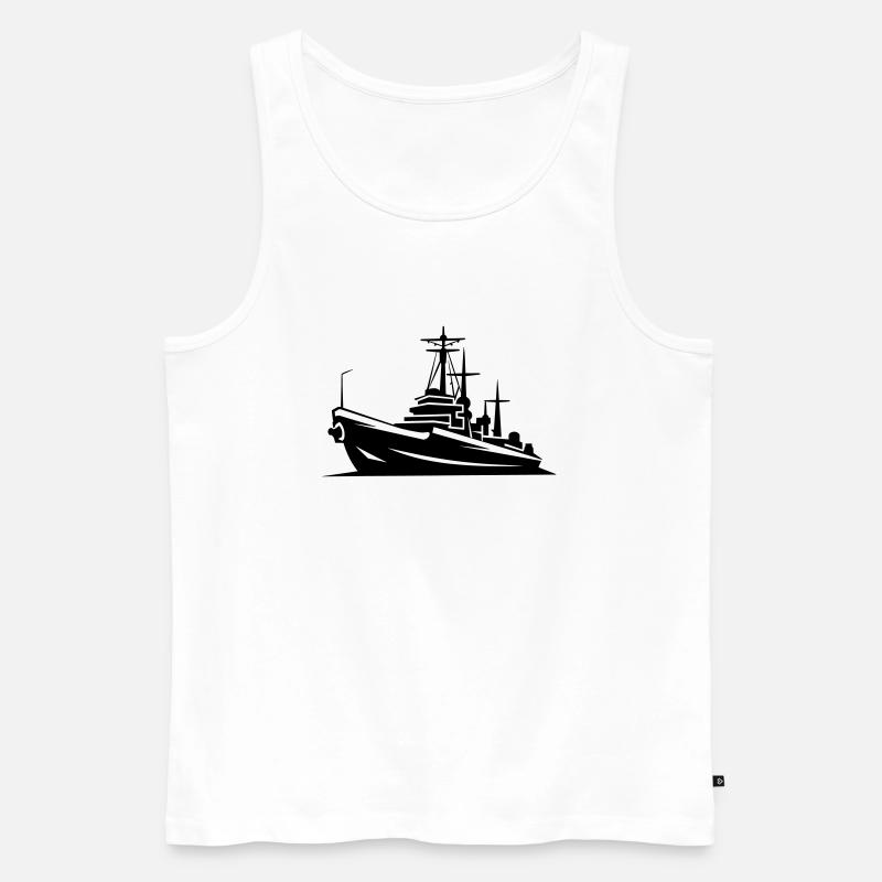 Kampfboot - Männer Premium Bio Tank Top - Weiß