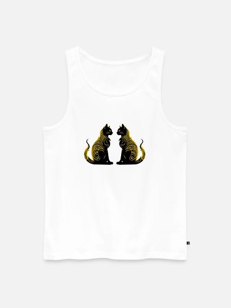 cats - Männer Premium Bio Tank Top - Weiß