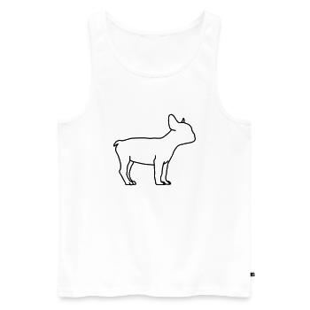 Lineart du bouledogue anglais 1 - Débardeur bio Premium Homme - blanc - Devant - Michal (187cm)