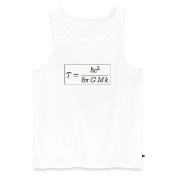 Temperaturformel eines Schwarzen Loches - Männer Premium Bio Tank Top - Weiß - Vorne - Michal (187cm)