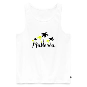 Majorca - Men's Premium Organic Tank Top - white - Front - AI Model Male 178 light (178cm)