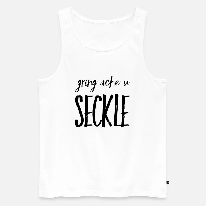 Gring ache u seckle - Männer Premium Bio Tank Top - Weiß