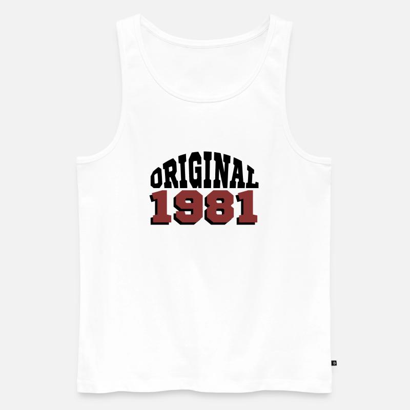 Original 1981 - Männer Premium Bio Tank Top - Weiß