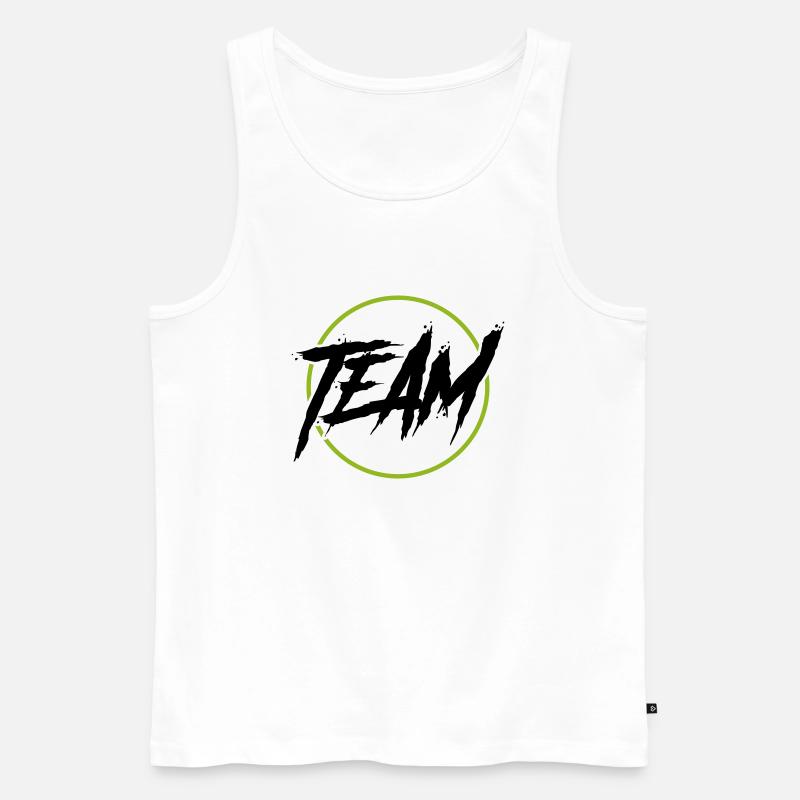 team kreis - Männer Premium Bio Tank Top - Weiß