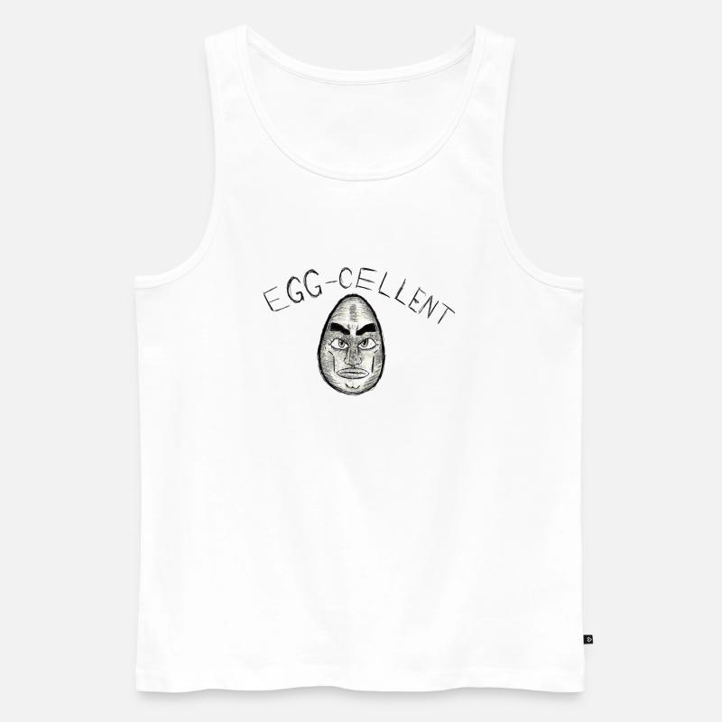 Egg - Männer Premium Bio Tank Top - Weiß