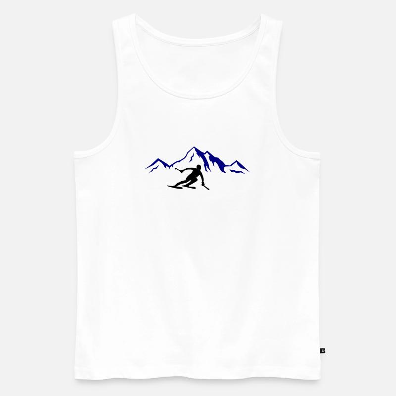 ski berge 02 - Männer Premium Bio Tank Top - Weiß