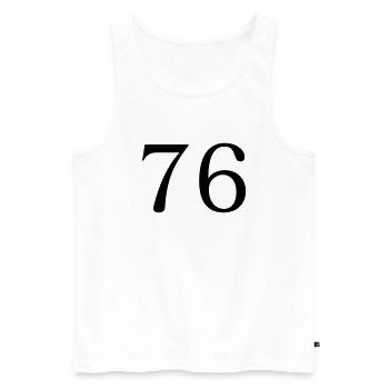 76 - Débardeur bio Premium Homme - blanc - Devant - Michal (187cm)