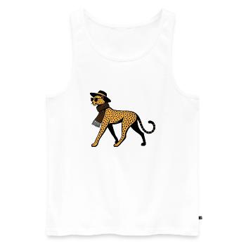Leopard chic - Men's Premium Organic Tank Top - white - Front - AI Model Male 178 light (178cm)