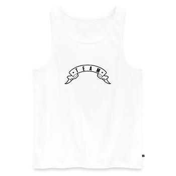 Team - Men's Premium Organic Tank Top - white - Front - AI Model Male 178 light (178cm)