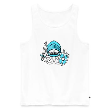 Octopus Knight Medieval Warrior Fighter Sword - Men's Premium Organic Tank Top - white - Front - Michal (187cm)