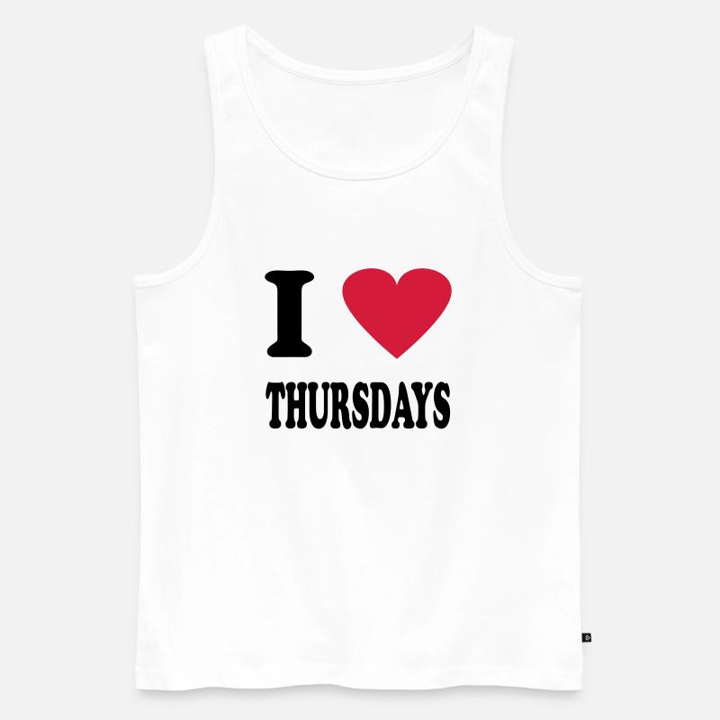 thursday - Männer Premium Bio Tank Top - Weiß