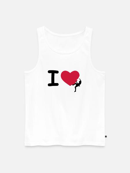 I love Climbing - Débardeur bio Premium Homme - blanc