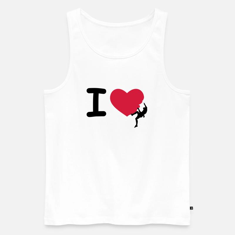 I love klettern - Männer Premium Bio Tank Top - Weiß