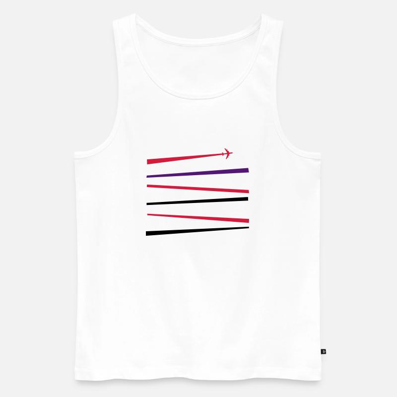 airplane - Männer Premium Bio Tank Top - Weiß