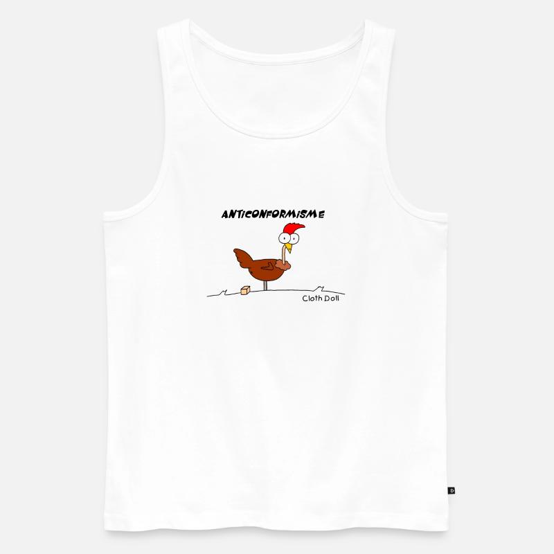 Hen Nonkonformist - Männer Premium Bio Tank Top - Weiß