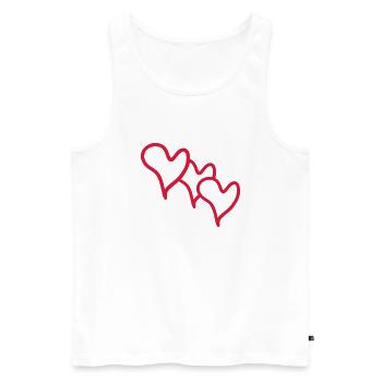 herzen - Männer Premium Bio Tank Top - Weiß - Vorne - Michal (187cm)