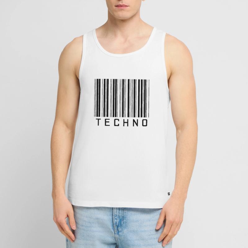 Techno Barcode Männer Premium Bio Tank Top