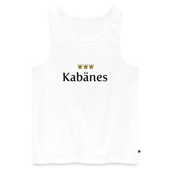 Kabänes (Köln / Kölsch / Carnival) - Men's Premium Organic Tank Top - white - Front - Michal (187cm)