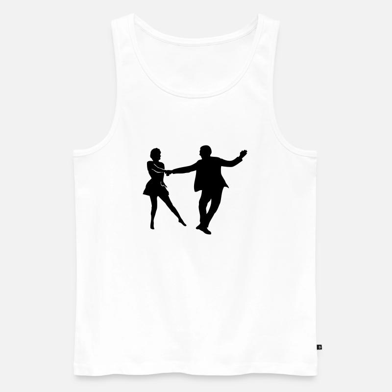 west coast swing dancer - Men's Premium Organic Tank Top - white