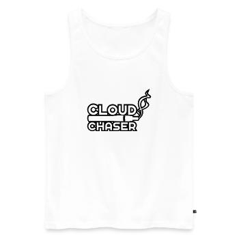 Cloudchaser - Männer Premium Bio Tank Top - Weiß - Vorne - AI Model Male 178 light (178cm)