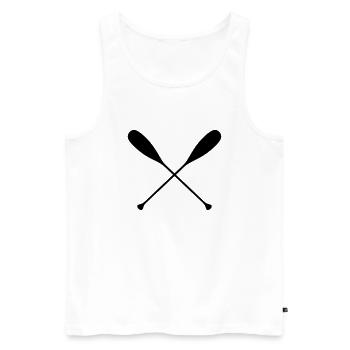 Paddle - Men's Premium Organic Tank Top - white - Front - AI Model Male 178 light (178cm)