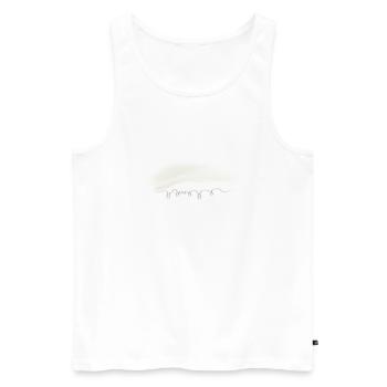 Milch - Männer Premium Bio Tank Top - Weiß - Vorne - Michal (187cm)