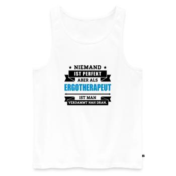 Funshirt Ergotherapeut - Männer Premium Bio Tank Top - Weiß - Vorne - AI Model Male 178 light (178cm)
