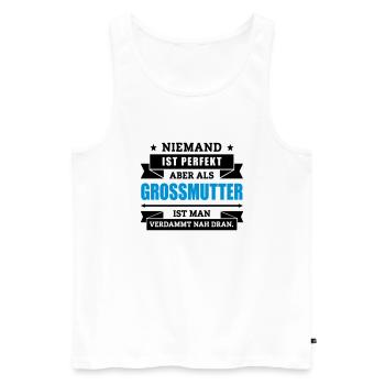 Funshirt Großmutter - Männer Premium Bio Tank Top - Weiß - Vorne - Michal (187cm)