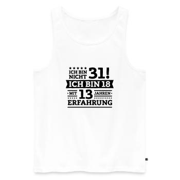 Zum 31. Geburtstag! - Männer Premium Bio Tank Top - Weiß - Vorne - Michal (187cm)