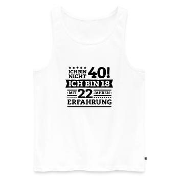 Zum 40. Geburtstag! - Männer Premium Bio Tank Top - Weiß - Vorne - Michal (187cm)