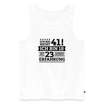 Zum 41. Geburtstag! - Männer Premium Bio Tank Top - Weiß - Vorne - Michal (187cm)