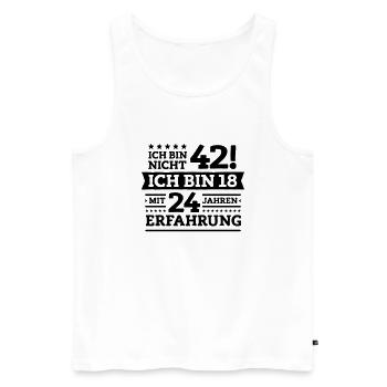 Zum 42. Geburtstag! - Männer Premium Bio Tank Top - Weiß - Vorne - Michal (187cm)