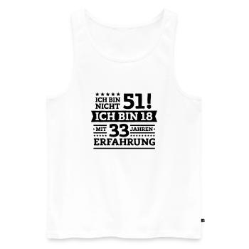 Zum 51. Geburtstag! - Männer Premium Bio Tank Top - Weiß - Vorne - Michal (187cm)