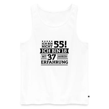 Zum 55. Geburtstag! - Männer Premium Bio Tank Top - Weiß - Vorne - Michal (187cm)